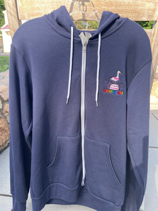 Goosecake Zip Front Hoodie